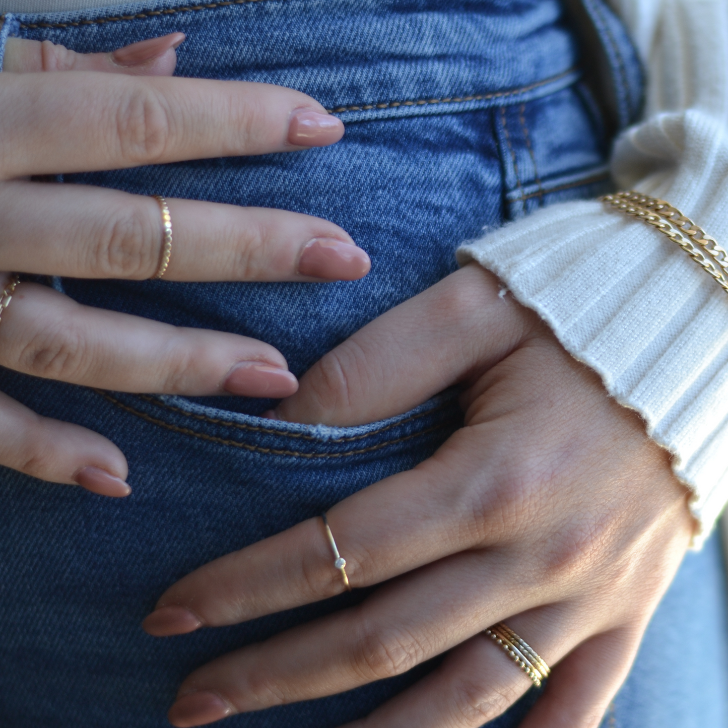 Dainty Stone Ring