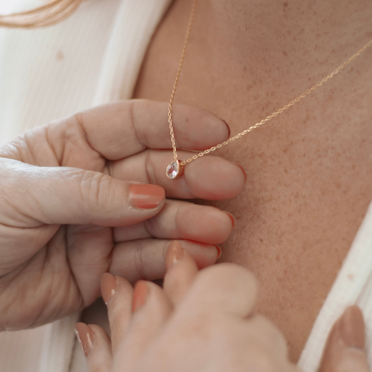 Pear Pendant Necklace