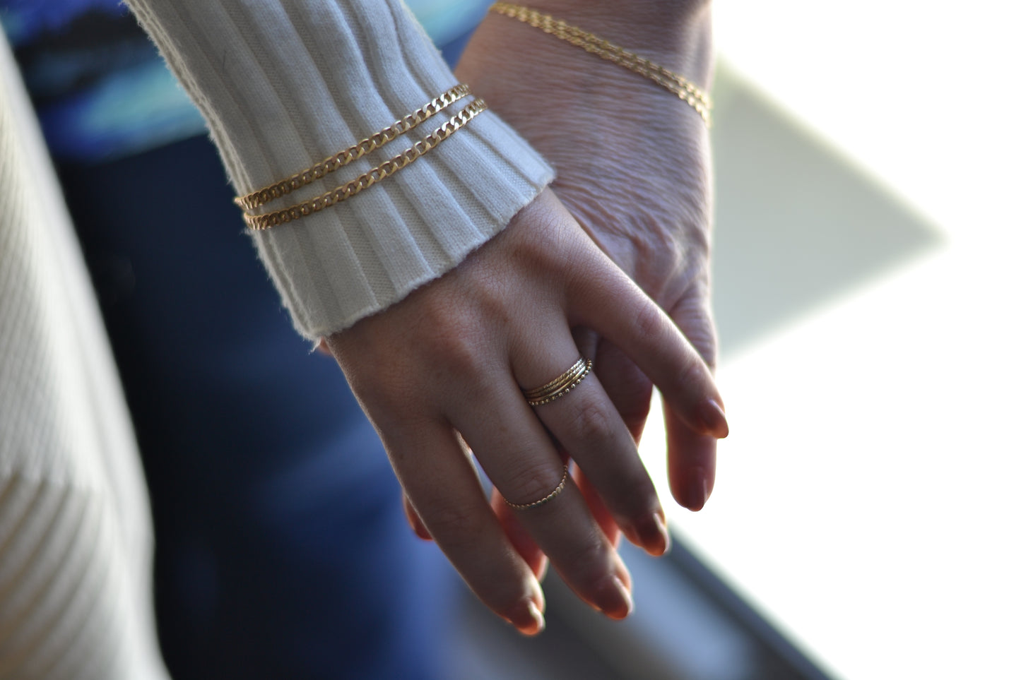 Dainty Shimmer Ring Stack